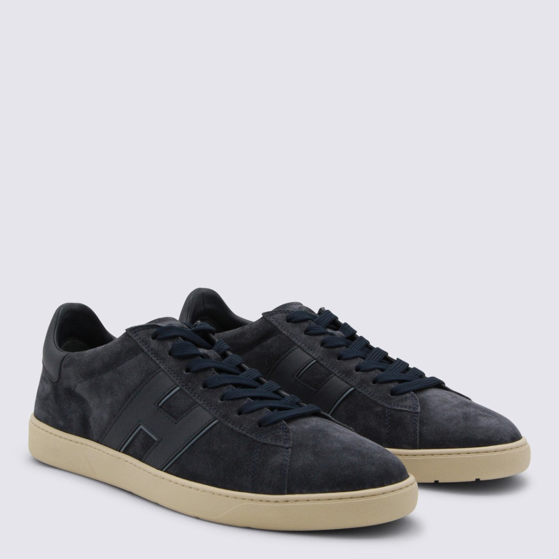 Hogan Low-Top Suede Sneakers With Stitched Detailing