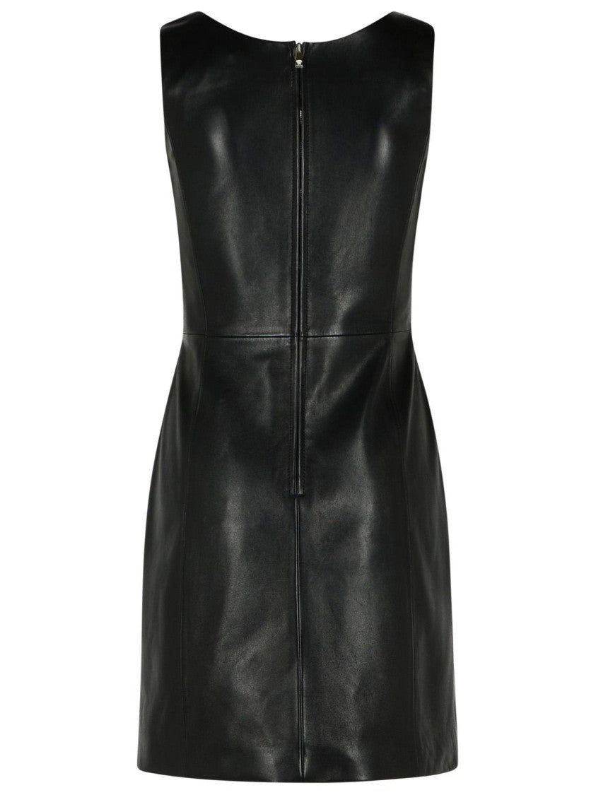 Versace Black Leather Dress