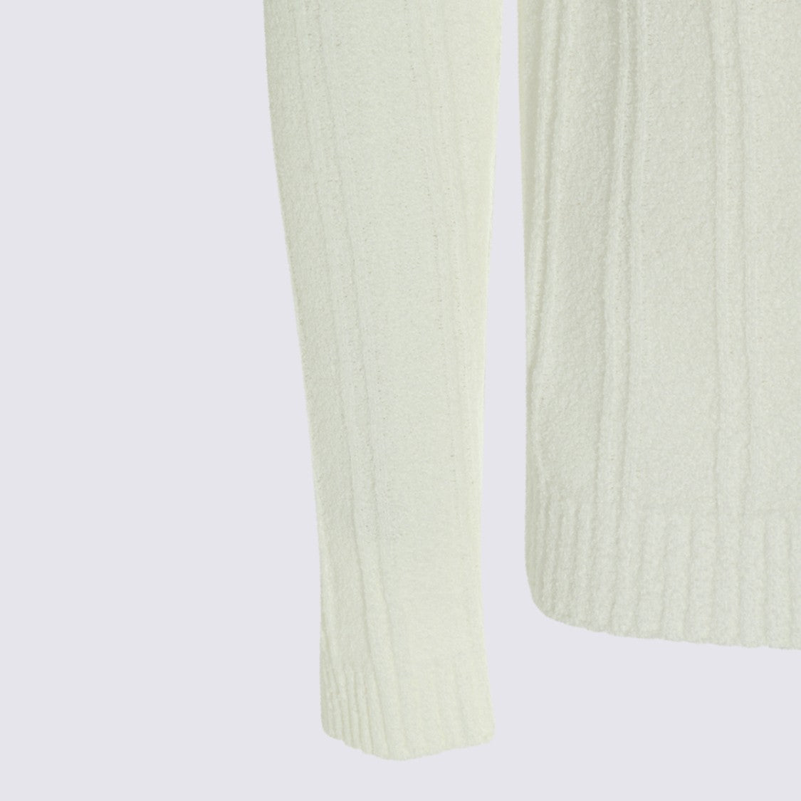 Casablanca Ribbed Knit Sweater With Polo Collar And Minimalist Emblem