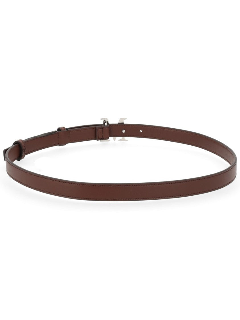 Max Mara Slim Leather M Buckle Belt