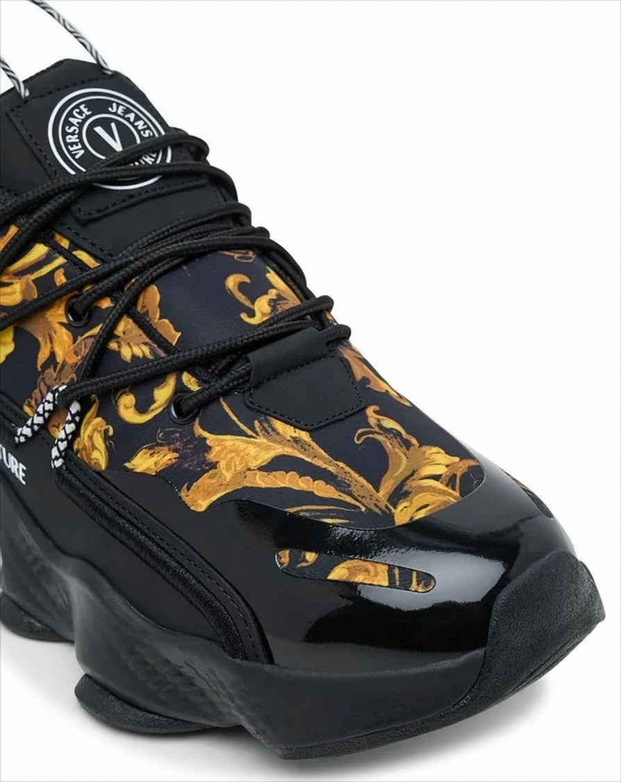 Versace Baroque Jacquard Sneakers With Bold Branding