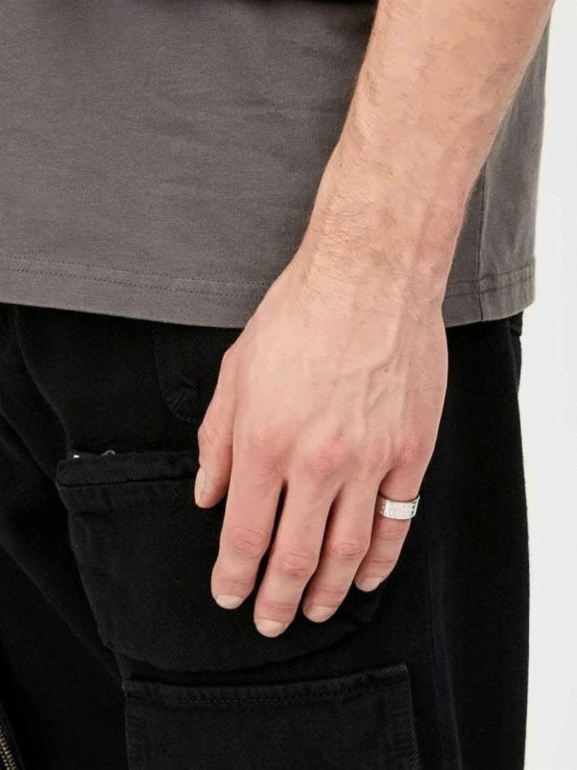 Mm6 By Maison Margiela Polished Brass Ring With Engraved Number Detail
