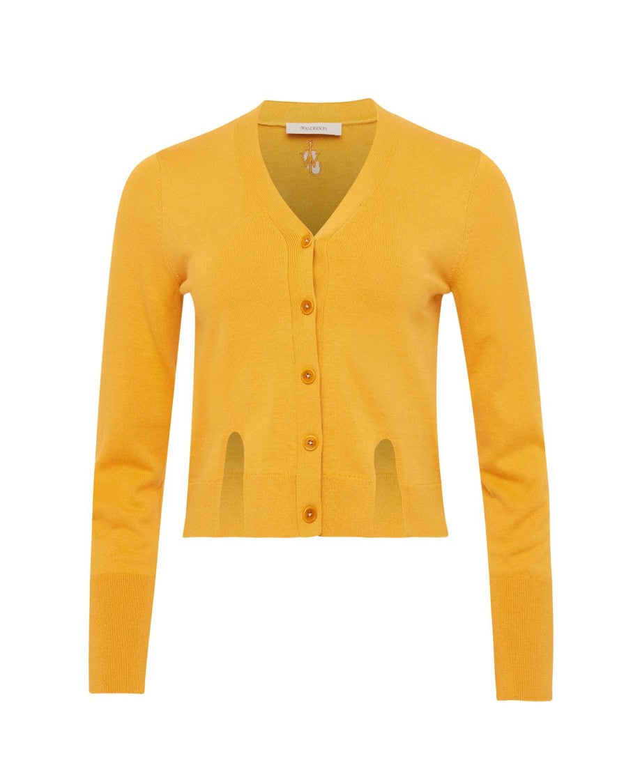 J. W. Anderson V-Neck Cardigan With Slit Hem Design