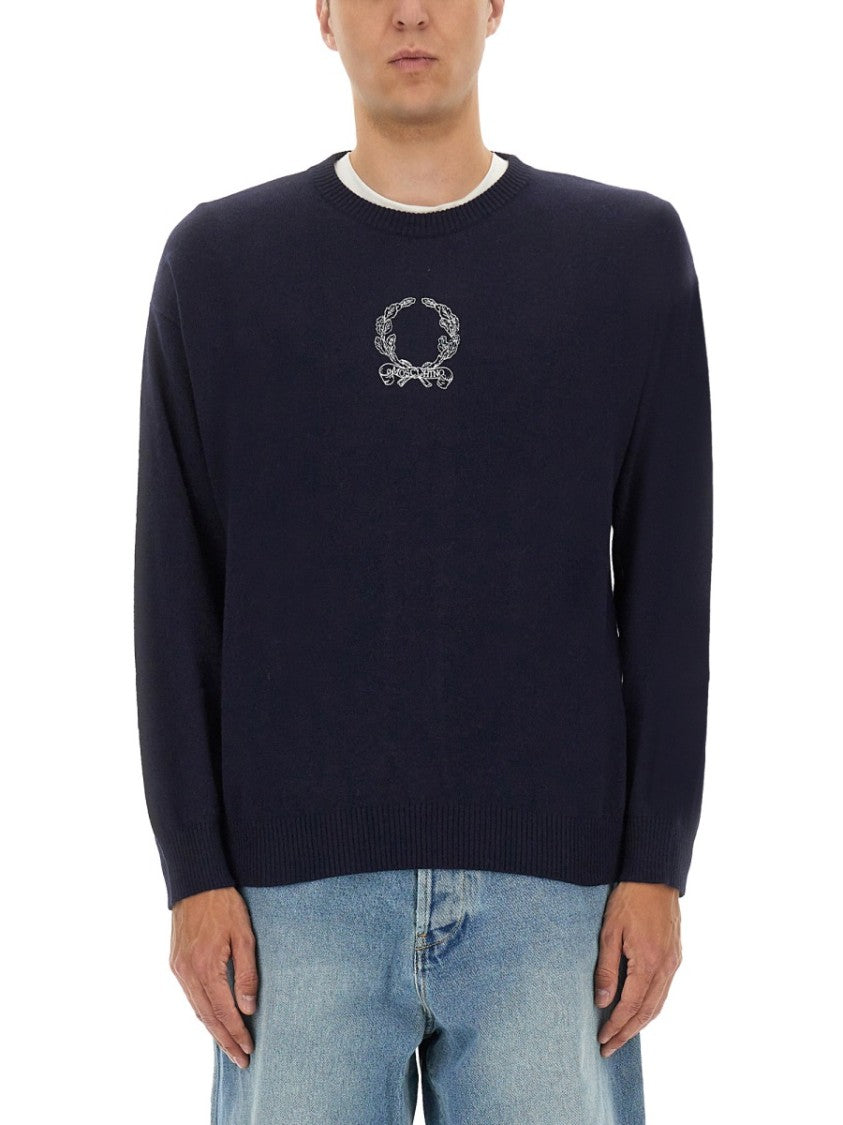 Moschino Classic Crew Neck Pullover In Wool