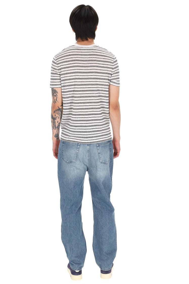 A.P.C. Raye Striped Lightweight Linen T-Shirt