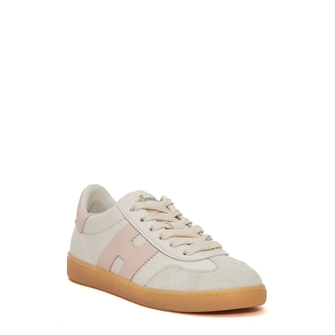 Hogan Cool H Pink Leather White Sneakers