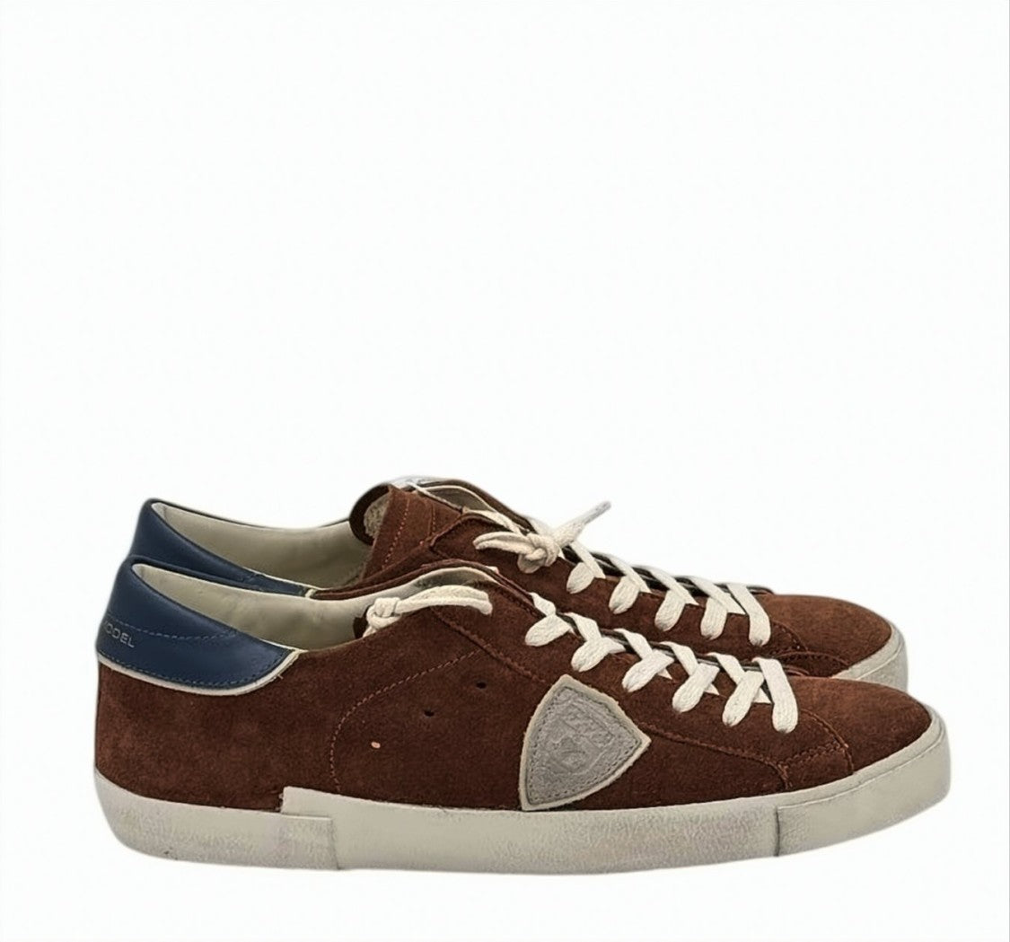 Philippe Model Prsx Low Suede Lace Up Sneakers