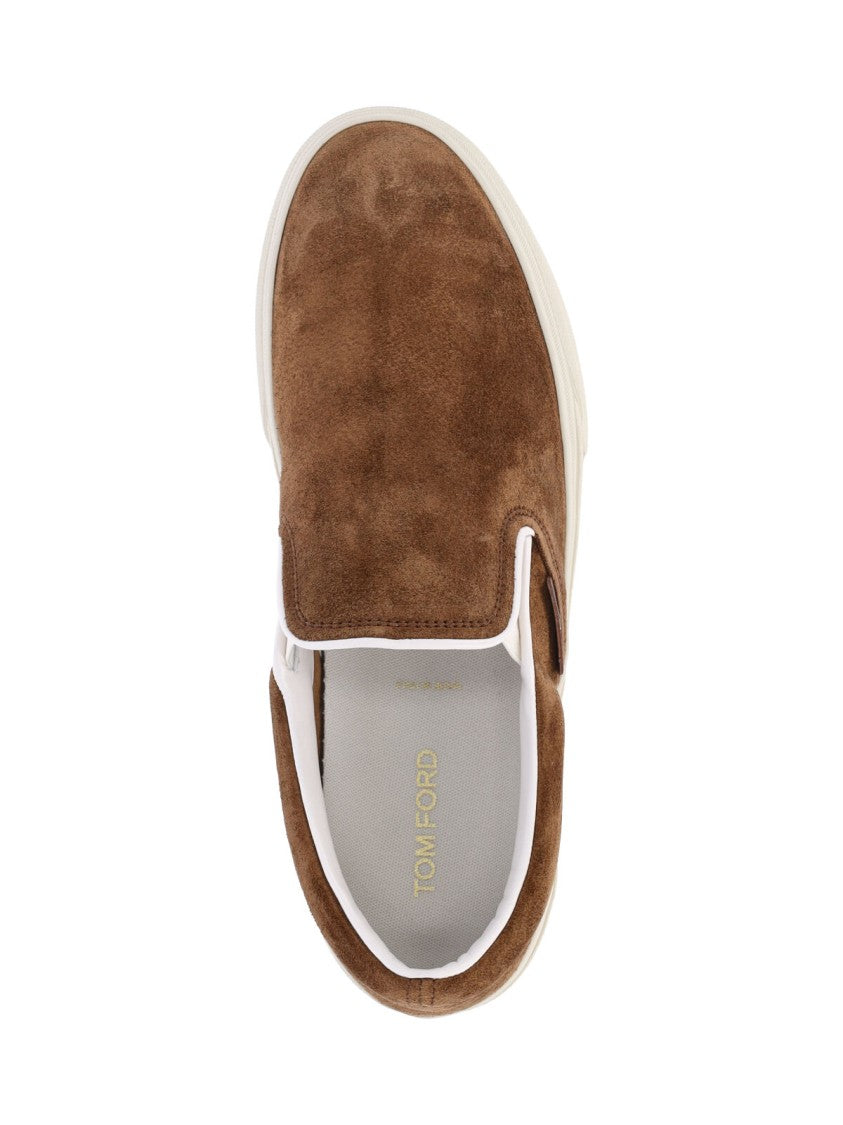 Tom Ford Slip-On Sneakers With Rich Brown Suede