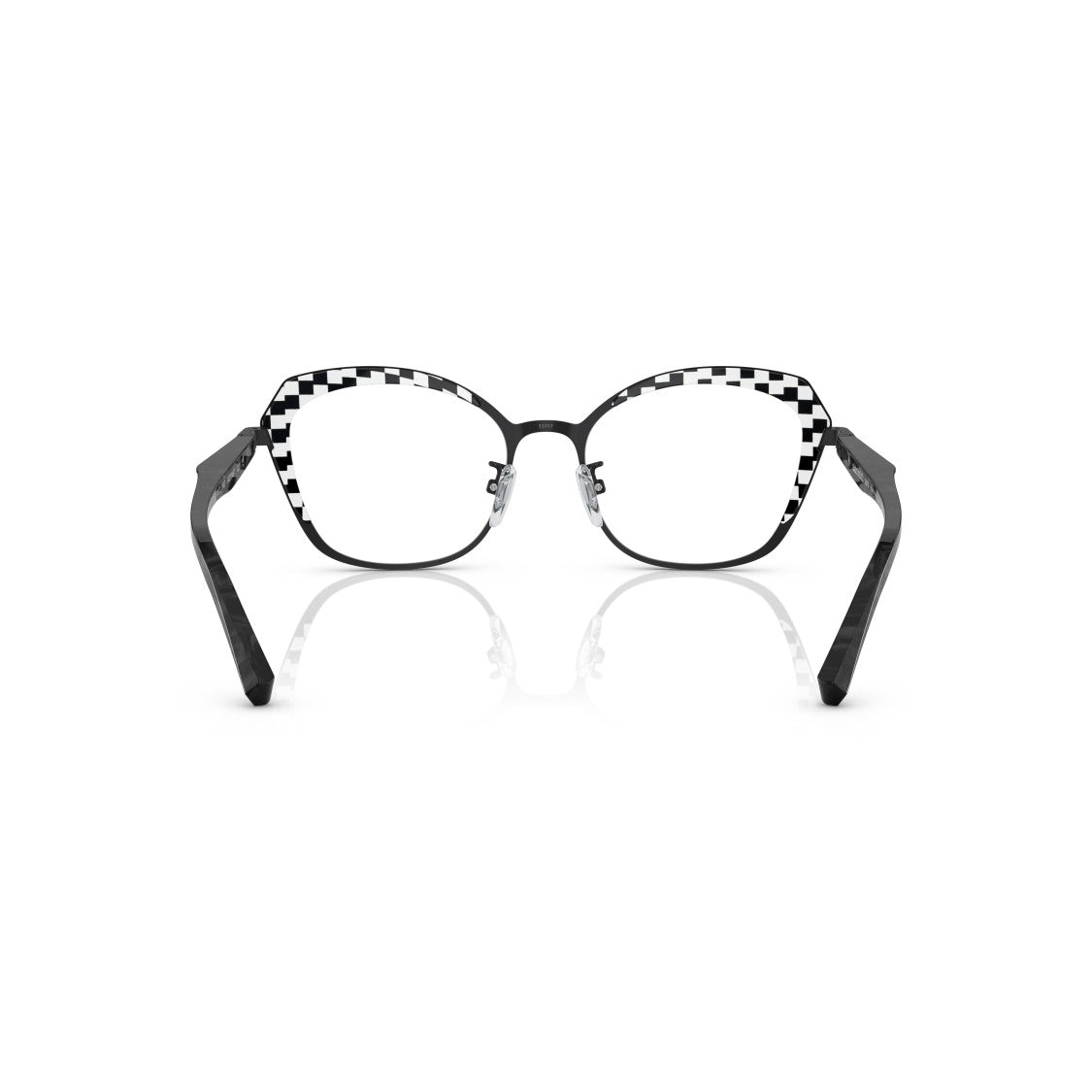 Luxottica 2046T Vista Lightweight Titanium Eyeglasses With Checkerboard Detailing