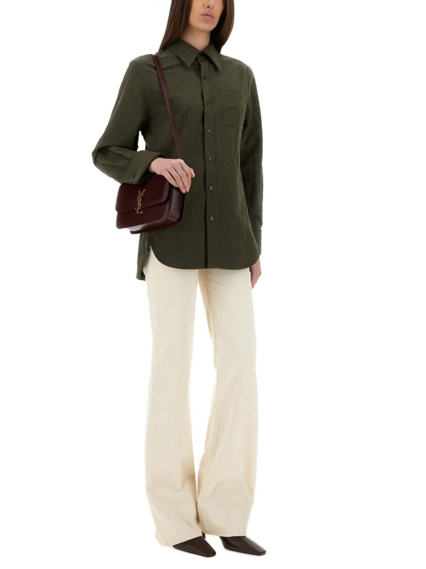 Saint Laurent Linen And Cotton "Cassandre" Shirt