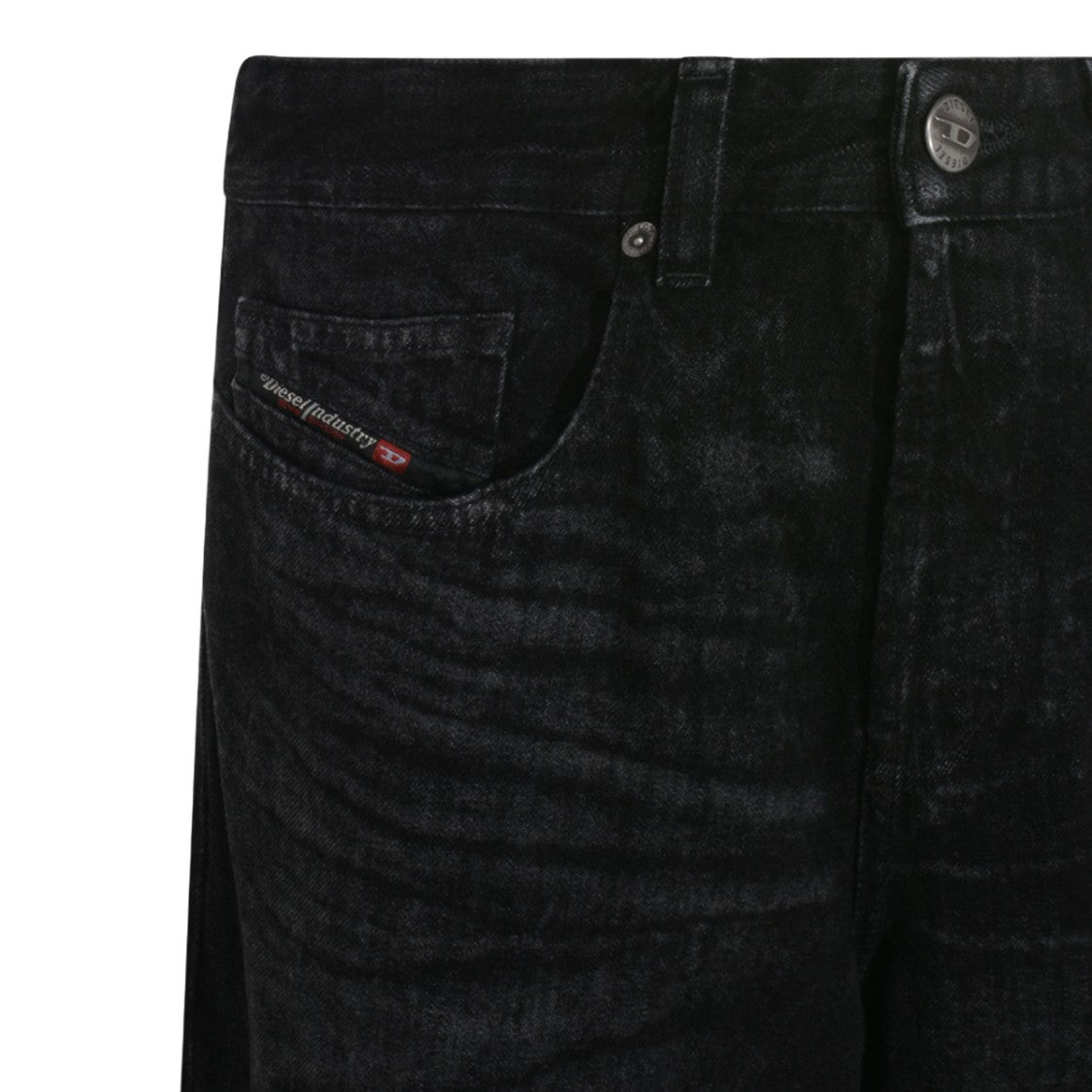 Diesel Straight-Leg Black Jeans With Subtle Branding