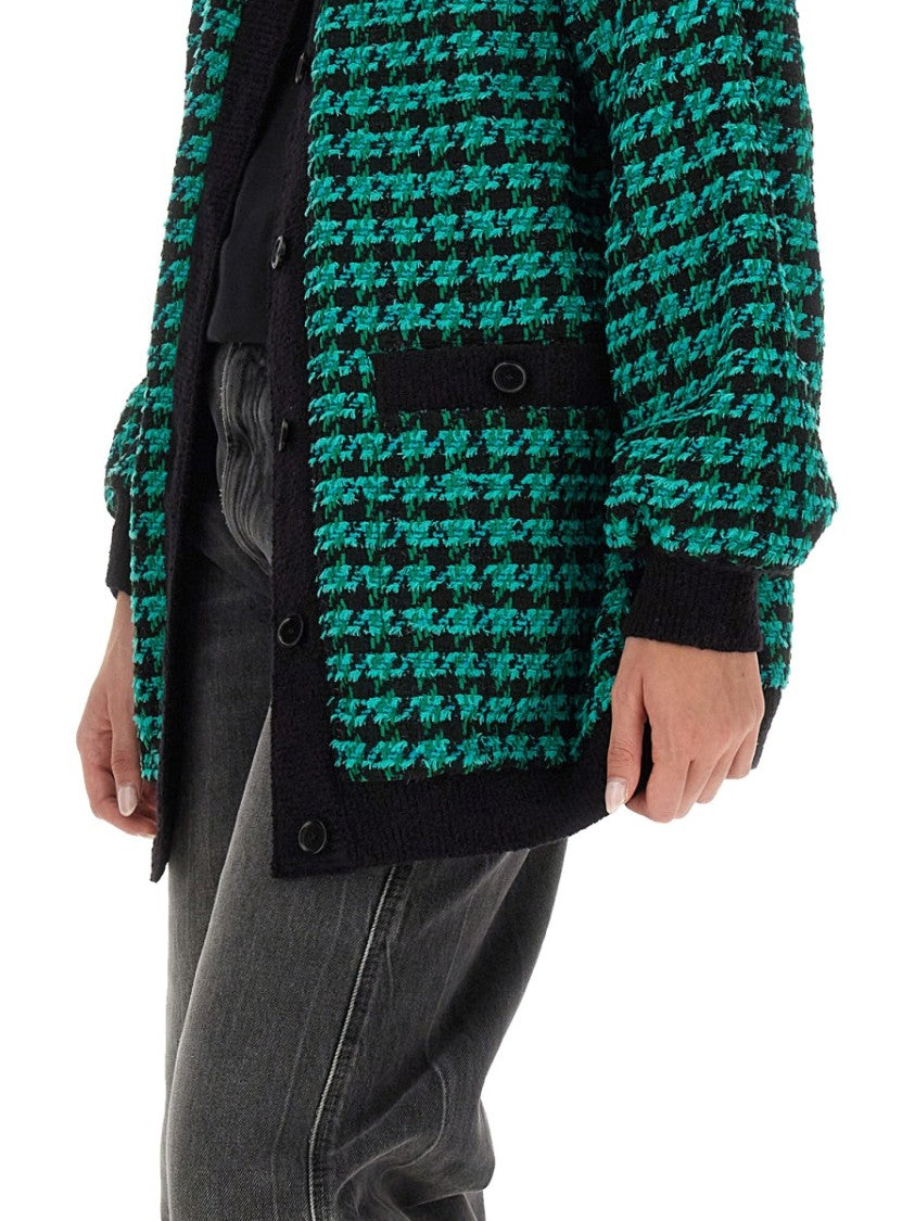 Msgm Houndstooth Tweed Jacket