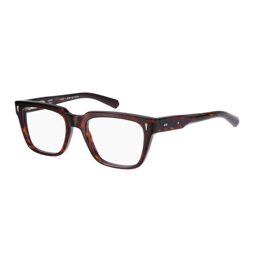 Kador Premium 13-53 Rectangular Tortoiseshell Frame Eyeglasses With Metallic Accents