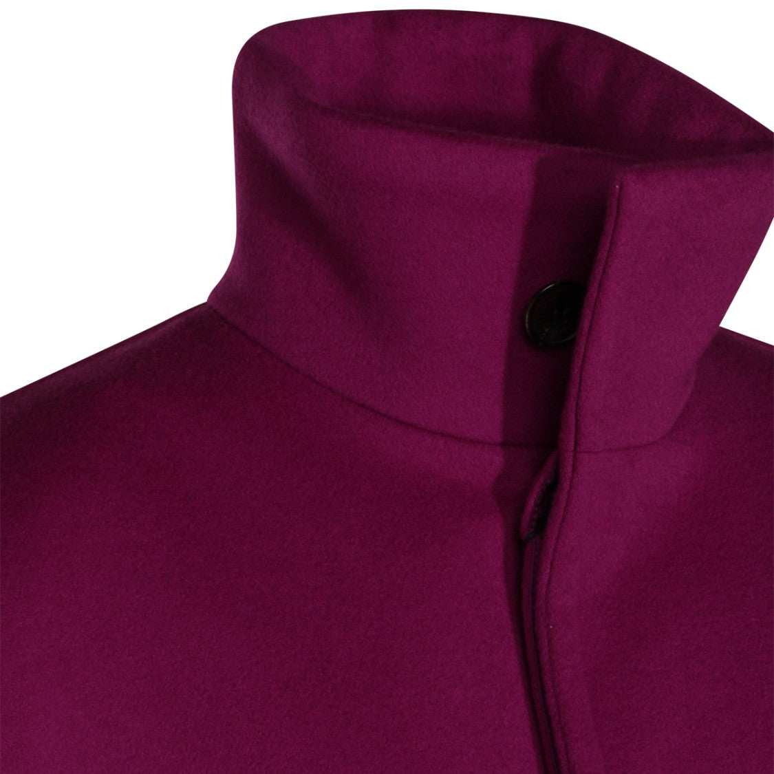 Saint Laurent Violet Wool Short Coat With Structured Design And Waist Belt