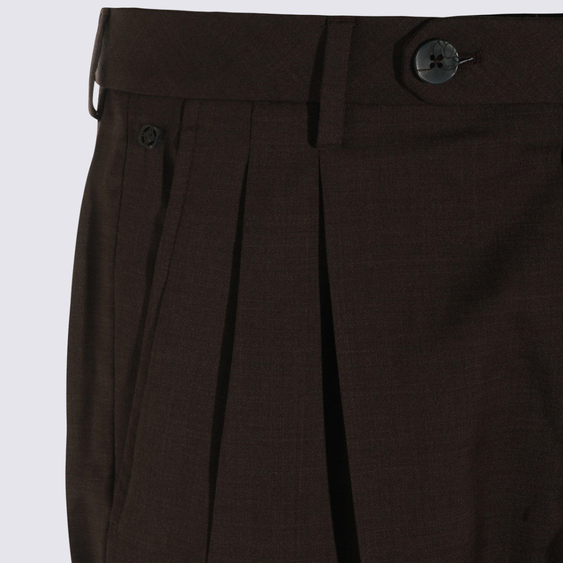 Gta Il Pantalone Tailored Brown Trousers With Subtle Pleats And Polished Cuffs