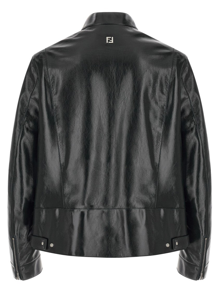 Fendi Lacquered Leather Blouson
