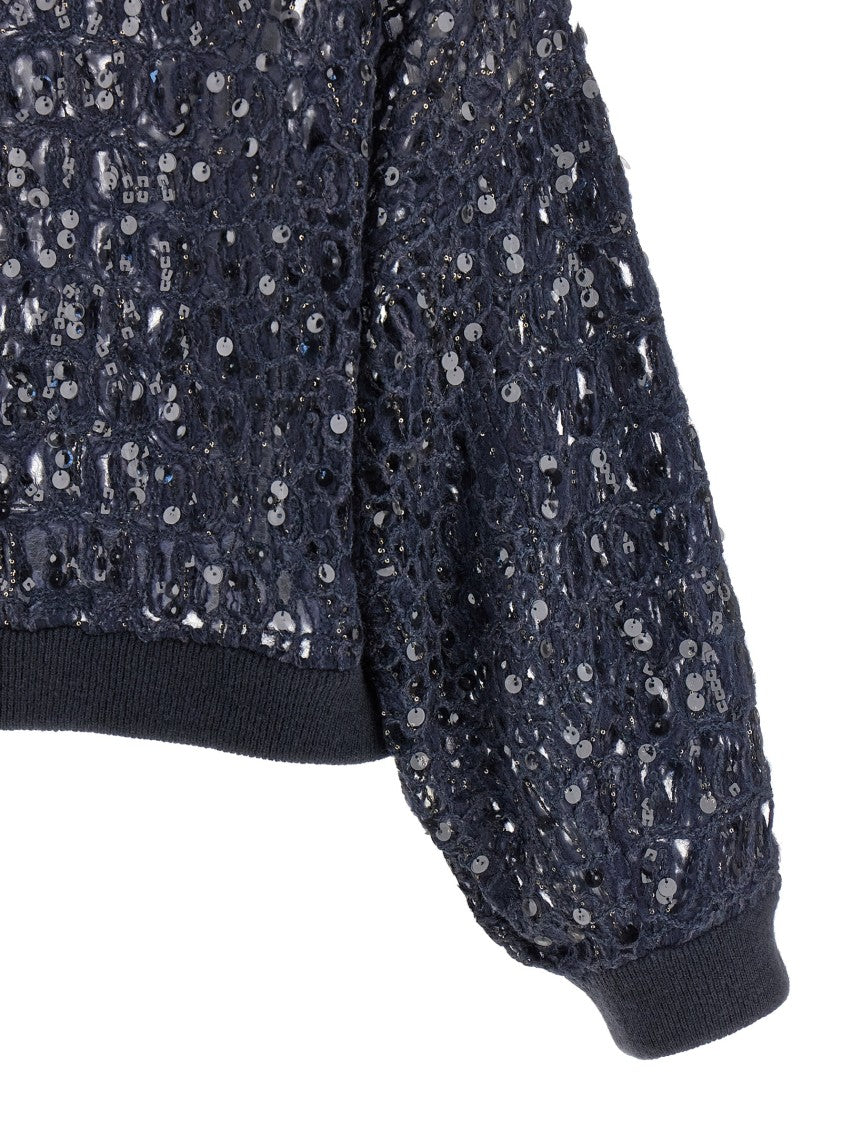 Brunello Cucinelli Dazzling Croc Embroidery' Cardigan