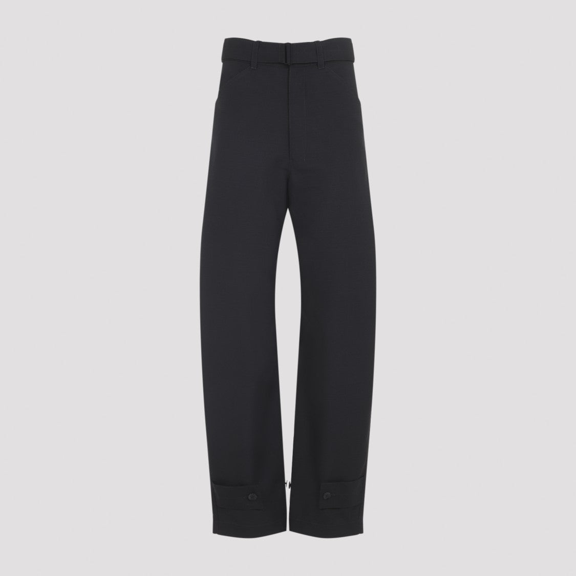 Lemaire Curved Tailored Dark Grey Polyester Pants