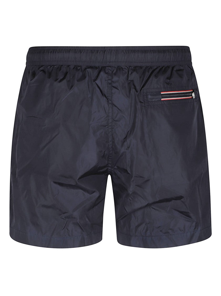Moncler Smooth Zip-Pocket Swim Shorts