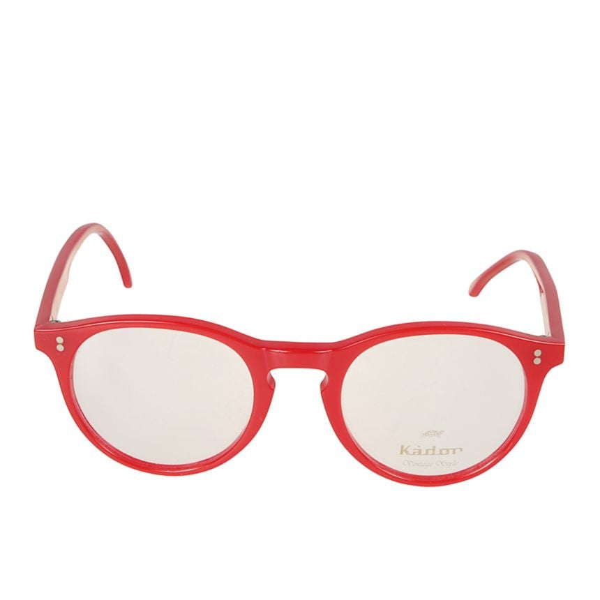 Kador Chyli Bold Round Frame Red Eyeglasses With Glossy Finish