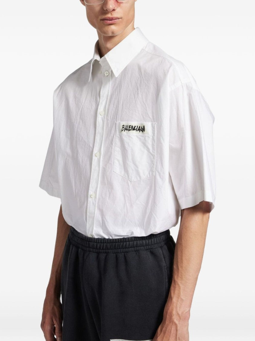 Balenciaga Casual Button-Up Shirt With Boxy Fit