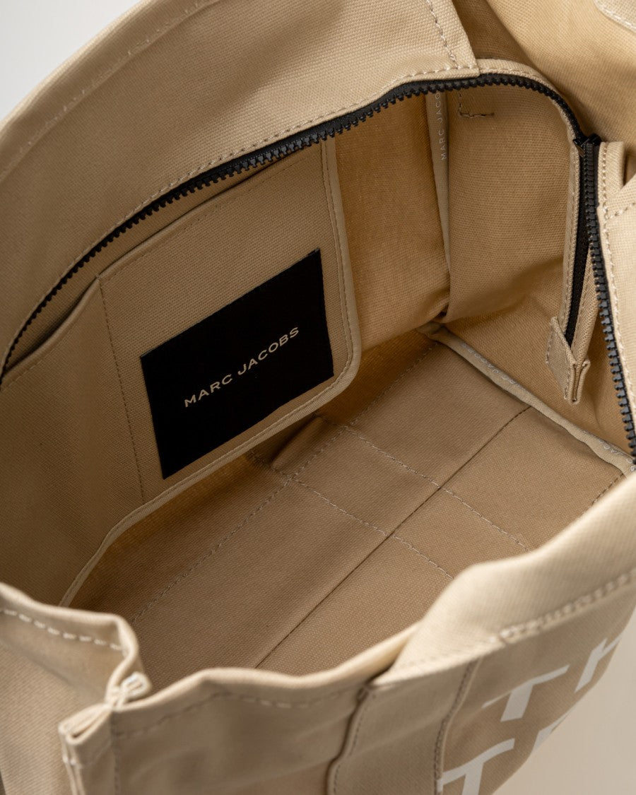 Marc Jacobs Rectangular Canvas Tote With Logo Print