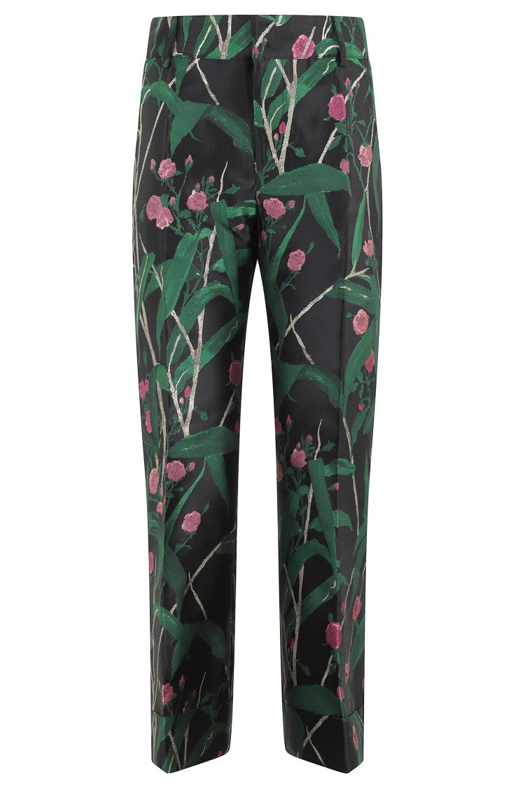 La Double J Hendrix Cropped Bamboo Jacquard Pants