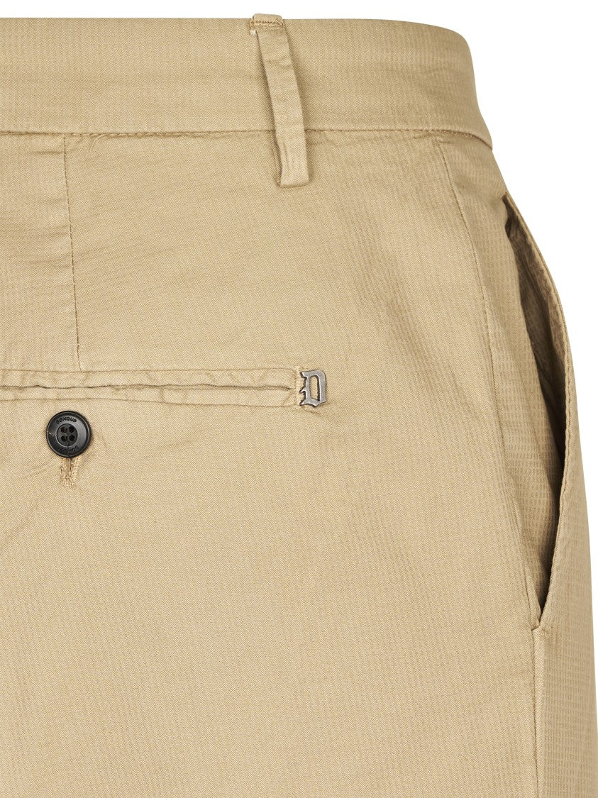 Dondup Mid-Rise Relaxed Fit Trousers With Cuffed Hem