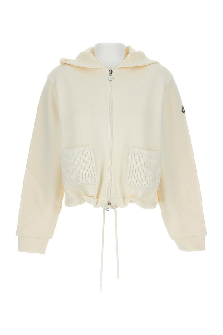 Moncler Full Zip Hoodie With Adjustable Drawstring