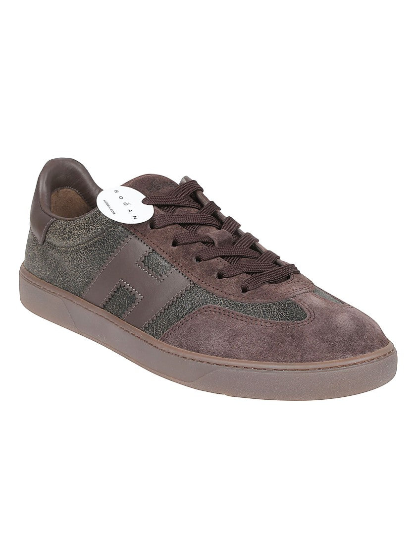 Hogan Cool Brown Leather Low-Profile Sneakers