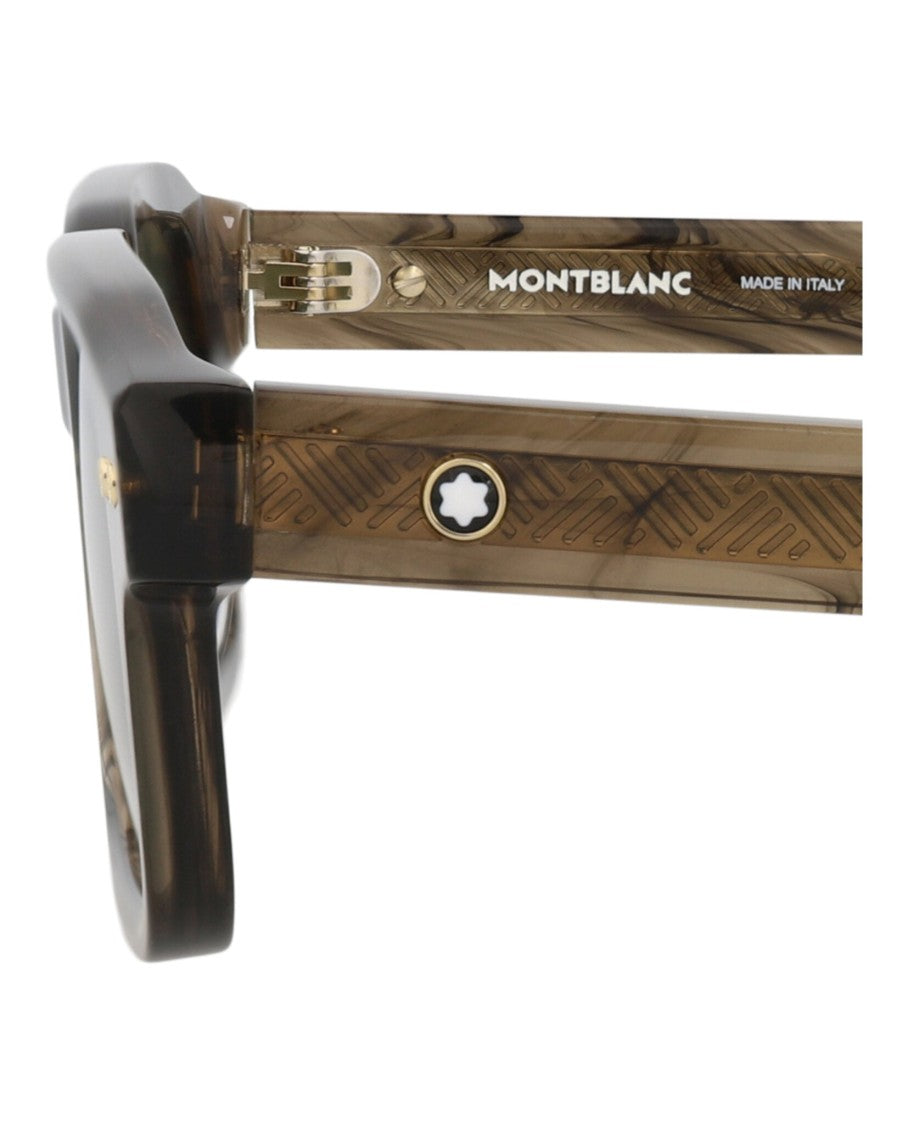 Montblanc Square-Frame Recycled Acetate Sunglasses