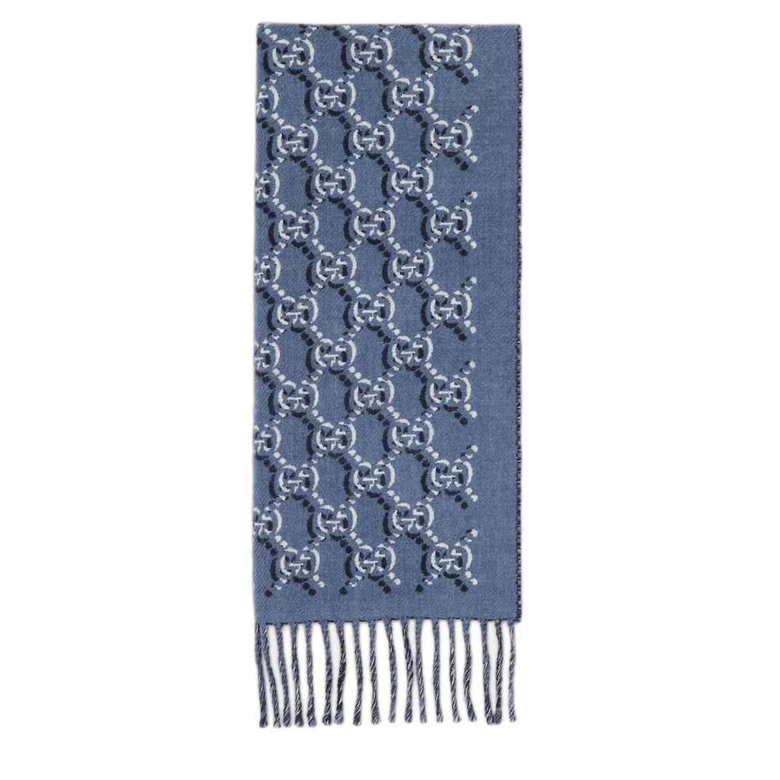 Gucci Dual-Tone Wool Scarf With Textured Pattern