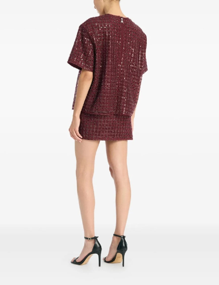 Rotate Beaded Mini Skirt