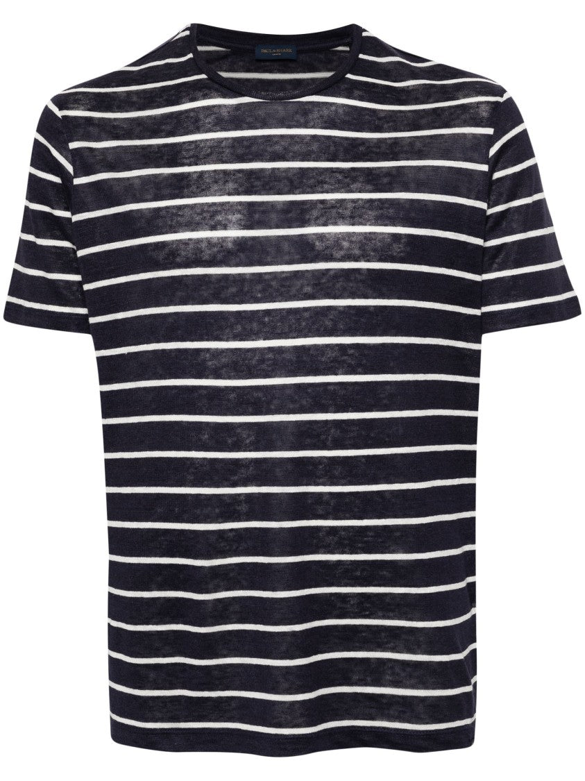 Paul & Shark Lightweight Long Sleeve Striped Linen Shirt