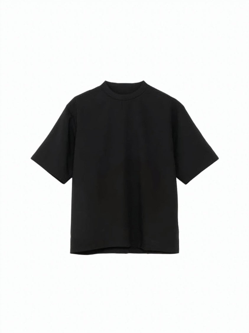 Goldwin Boxy Black T-Shirt With Classic Crew Neckline