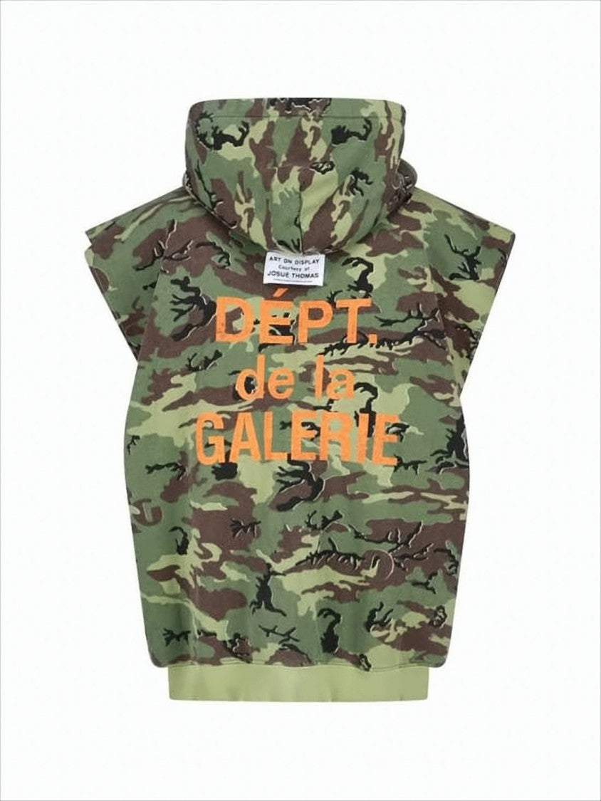 Gallery Dept. Sleeveless Camouflage Hooded Vest