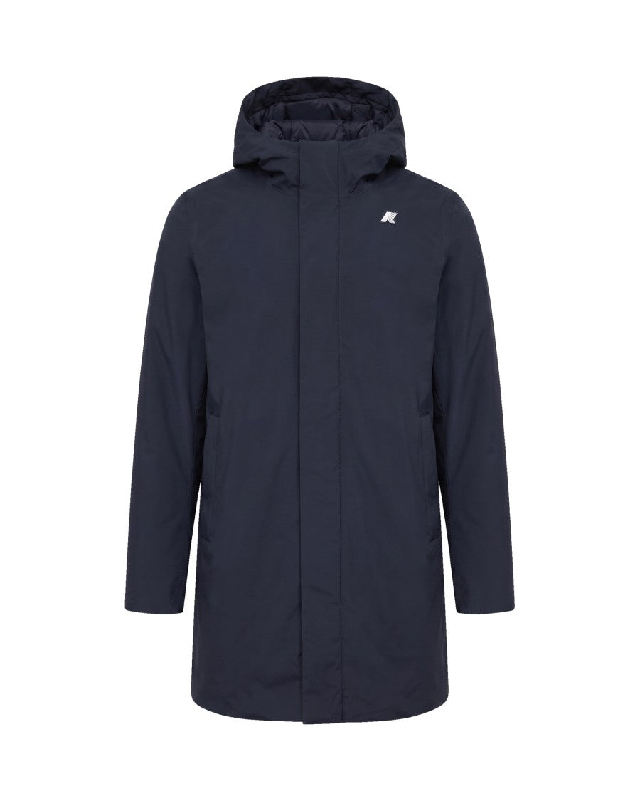 K-Way Mid-Length Microcanvas Jacket With Lightweight Insulation