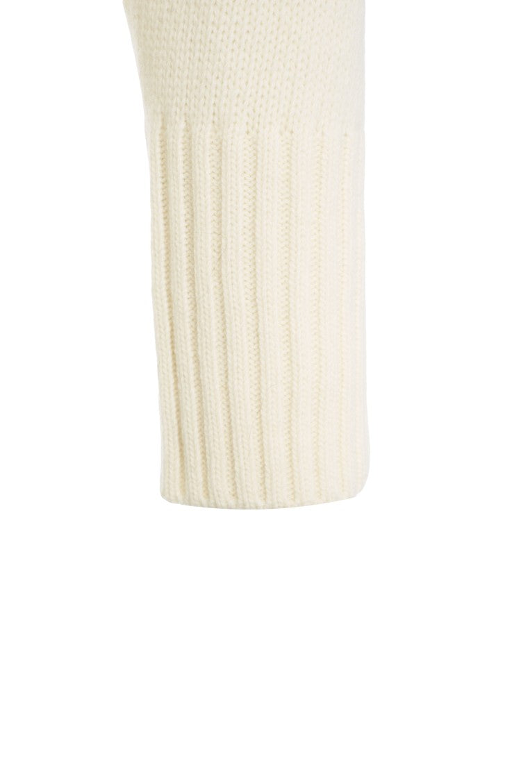 Jucca Classic V-Neck Knit Cardigan With Ribbed Finish