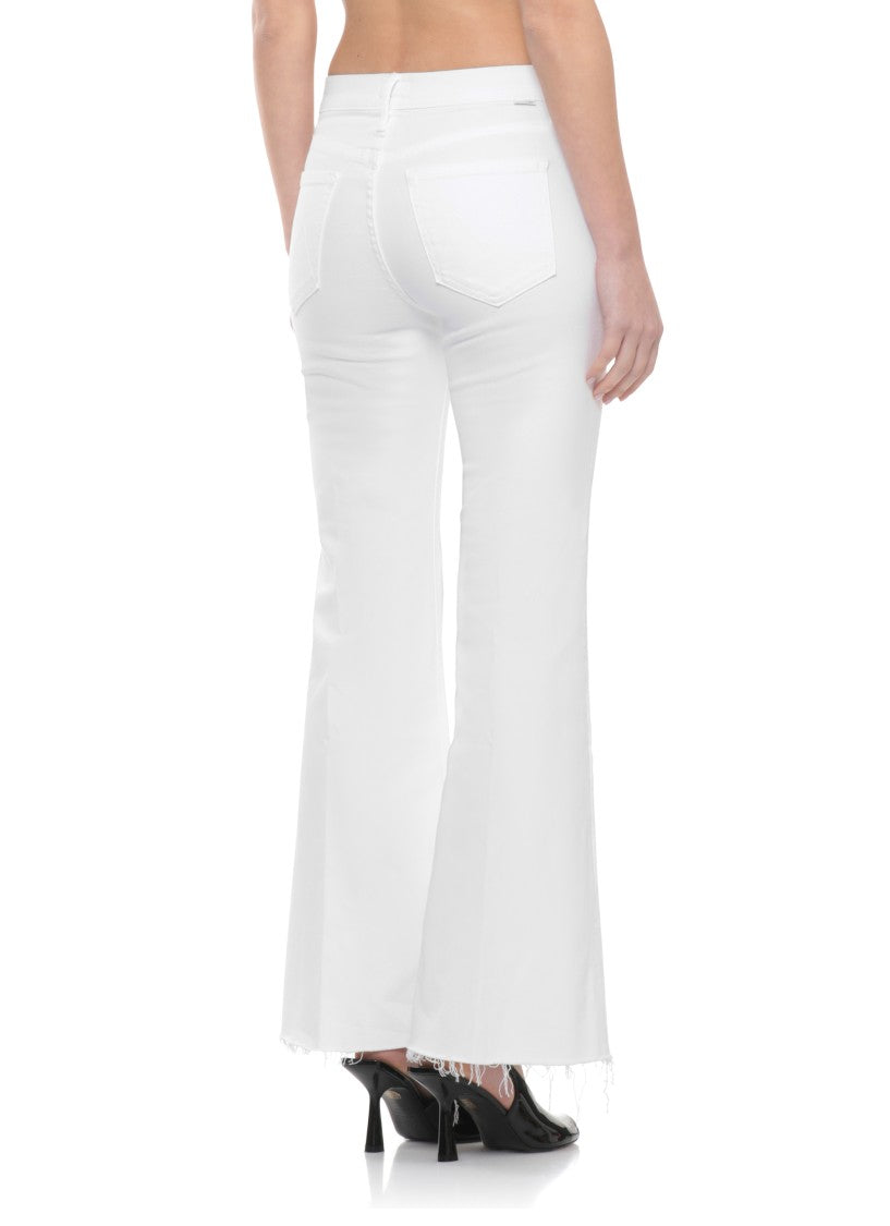 Mother White The Lil Doozy Fray Jeans