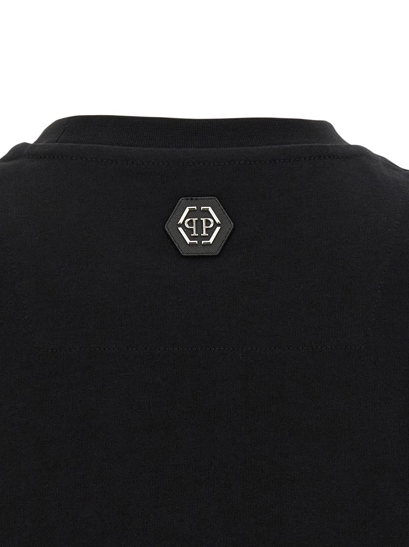 Philipp Plein Iconic Logo Print Crewneck T-Shirt