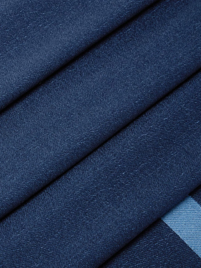 Fendi Ff Long Rectangular Navy Geometric Scarf