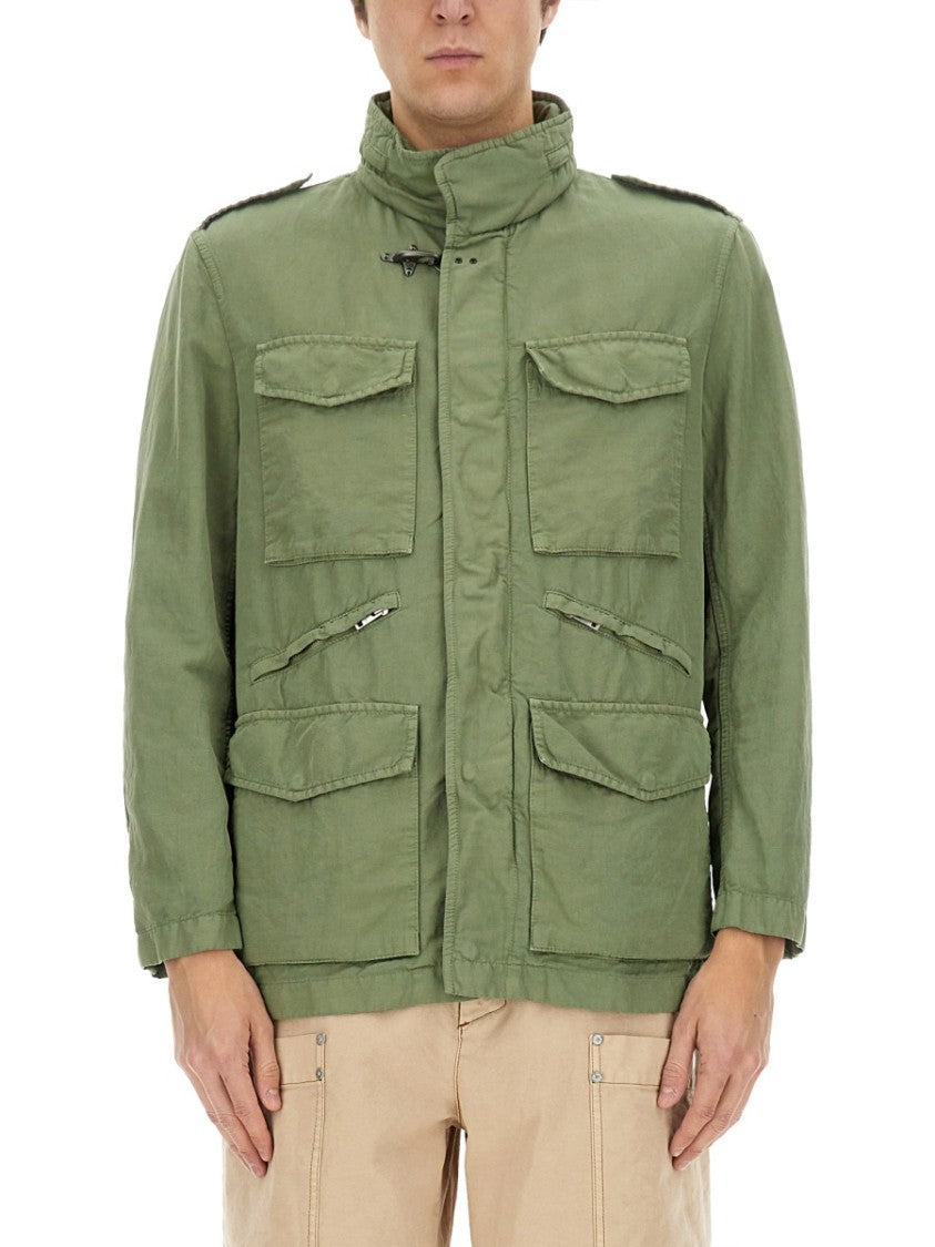 Fay Utility-Inspired Green Jacket