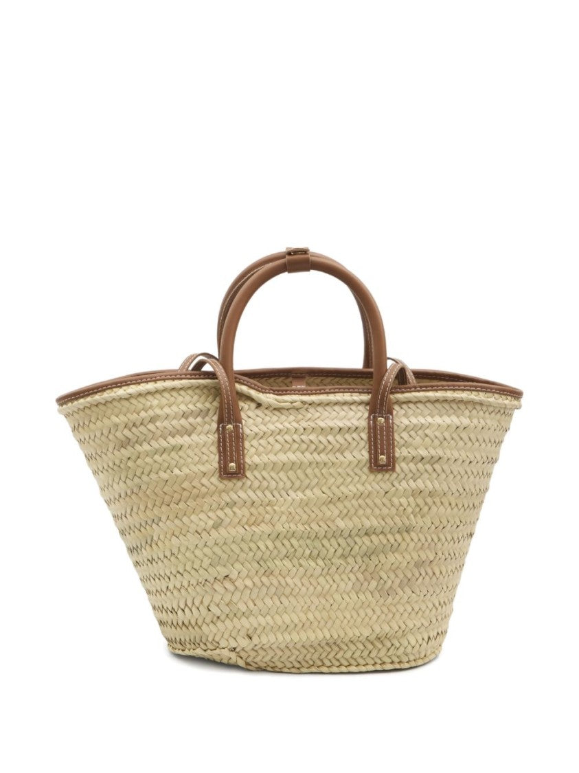 Jacquemus Woven Straw Tote Bag With Structured Silhouette