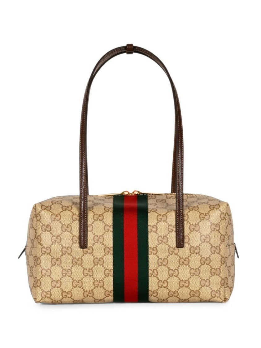 Gucci Monogram Web Stripe Rectangular Shoulder Bag