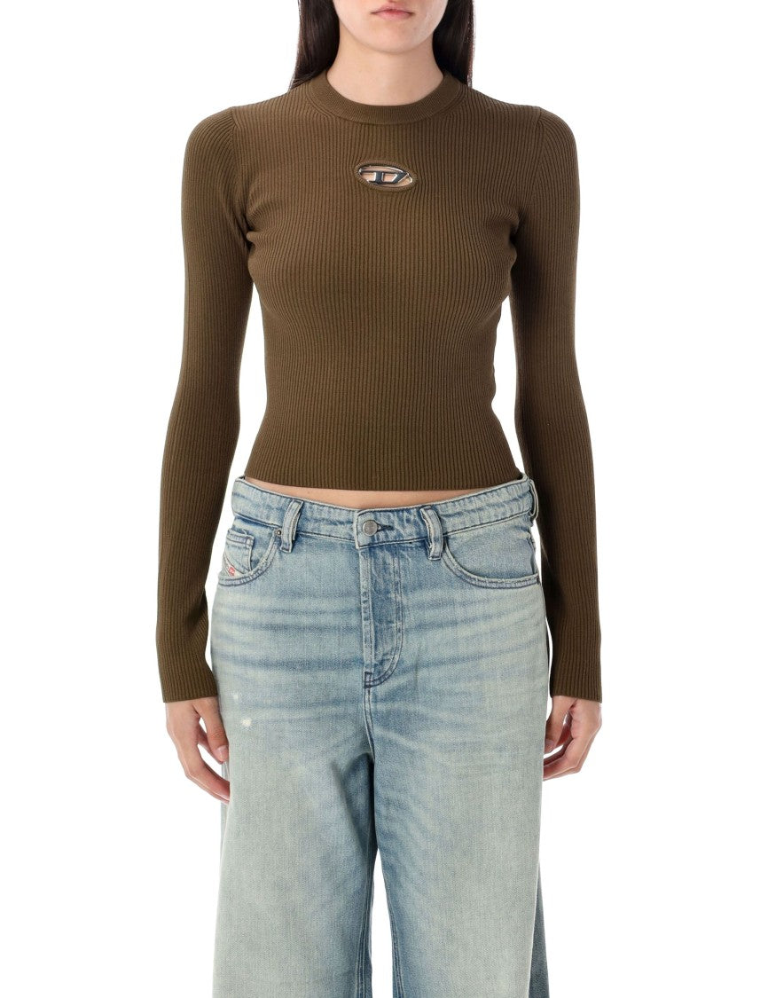 Diesel M-Valari Fitted Cropped Ribbed Top
