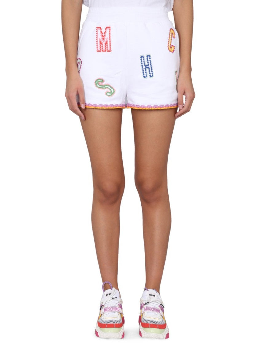 Moschino White Bermuda Shorts