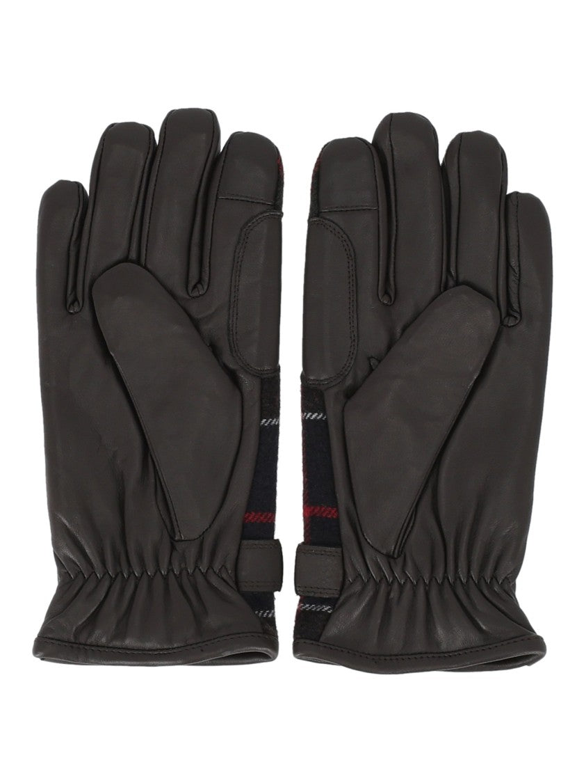 Barbour Newbrough Tartan Leather Gloves