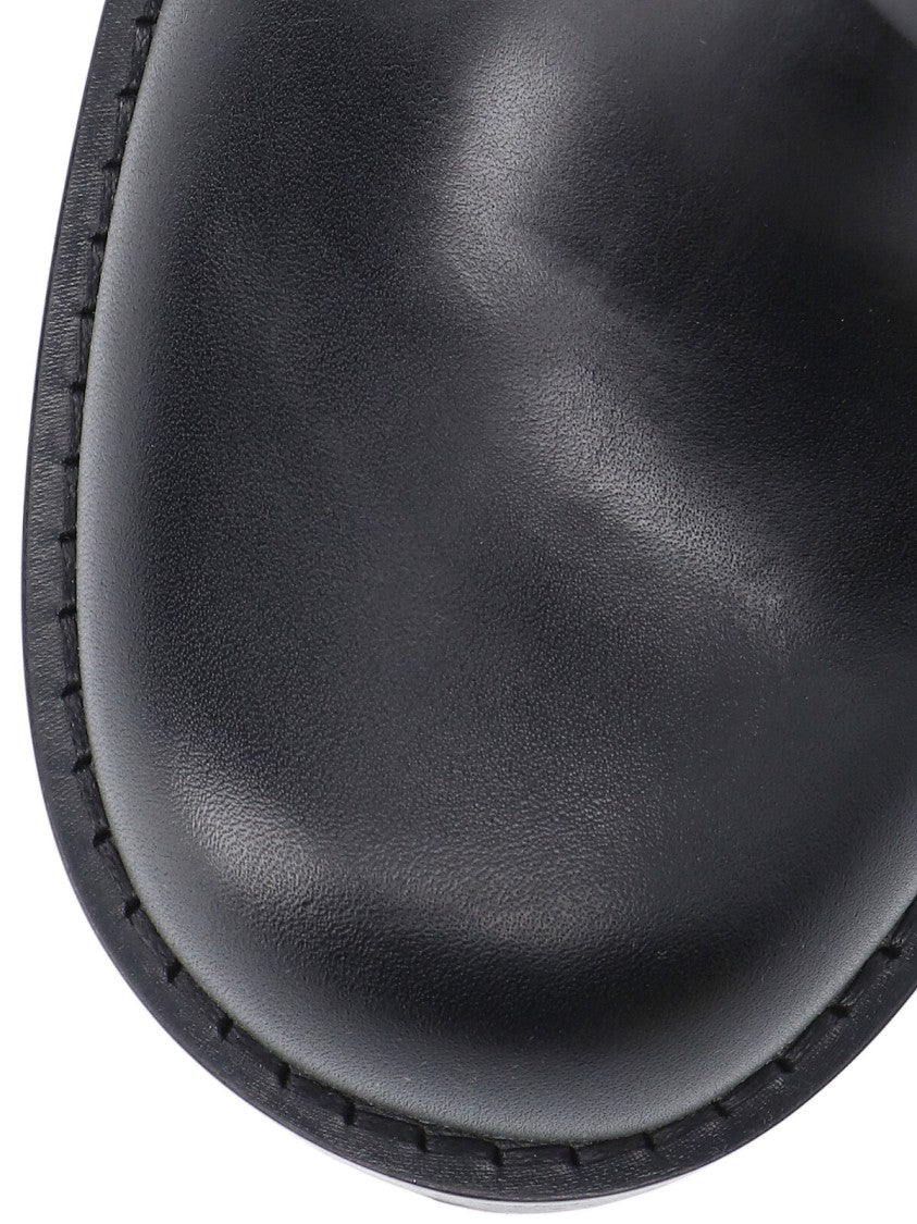 Dries Van Noten Leather Boots – Black