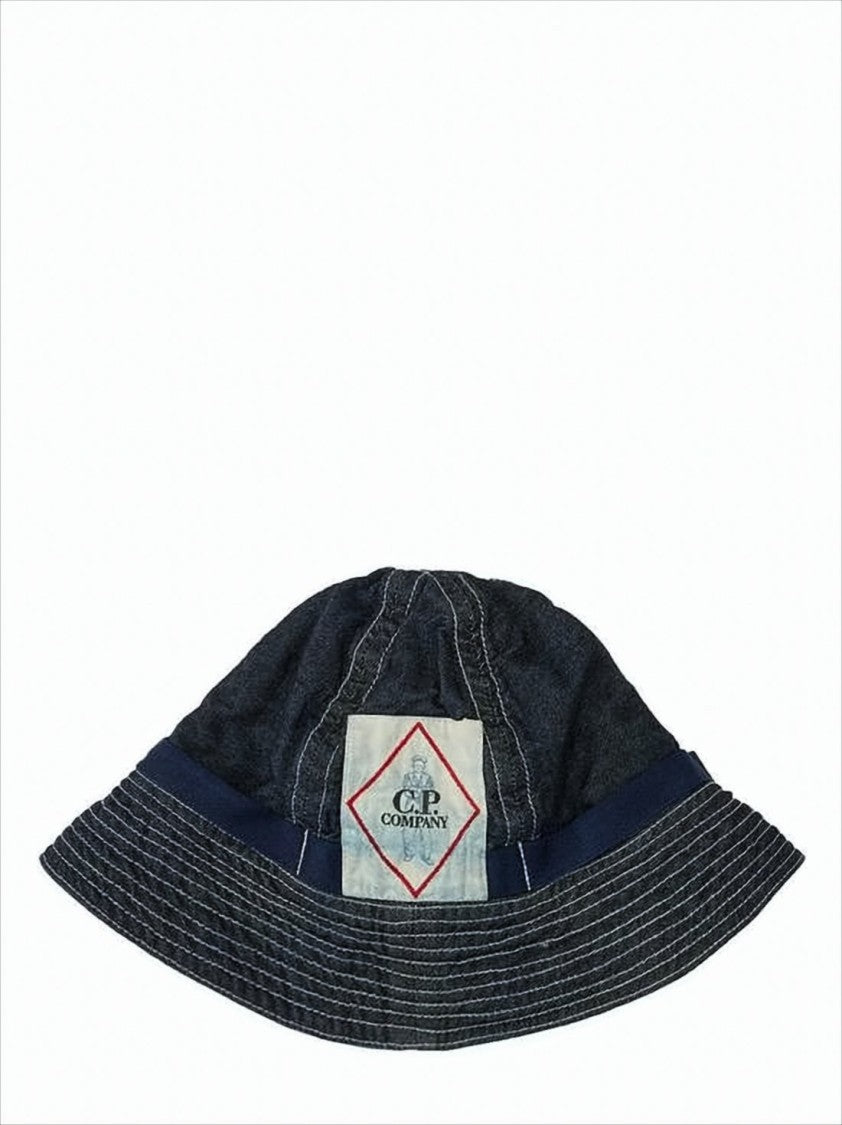 C.P. Company Textured Cotton Bucket Hat With Logo Patch