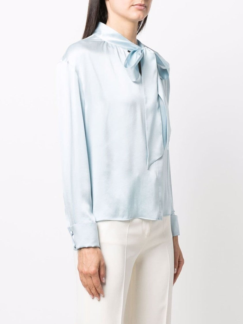Lanvin Light Blue Silk Blouse